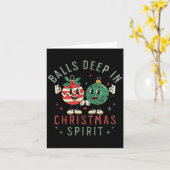 Deep In Christmas Srit Funny Christmas Saying  カード (黄色い花)