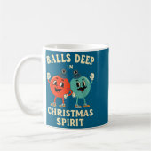 Deep In Christmas Srit Funny Retro Holiday Humor  コーヒーマグカップ (左)