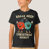 Deep In Christmas Srit Funny Retro Holiday Humor Tシャツ (正面)