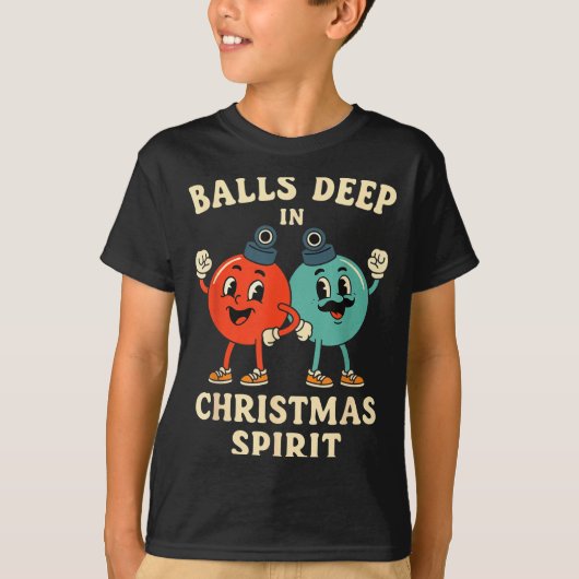 Deep In Christmas Srit Funny Retro Holiday Humor  Tシャツ (正面)