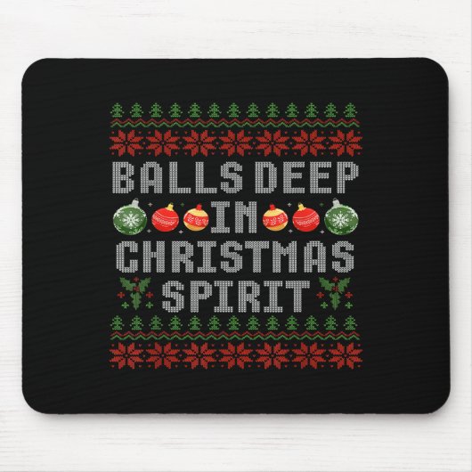 Deep In The Christmas Srit Couples Ugly Matching  マウスパッド (正面)
