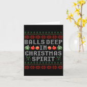 Deep In The Christmas Srit Matching Couples Ugly  カード (黄色い花)