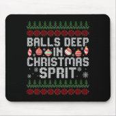 Deep In The Christmas Srit Matching Couples Ugly  マウスパッド (正面)