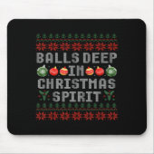 Deep In The Christmas Srit Matching Couples Ugly  マウスパッド (正面)