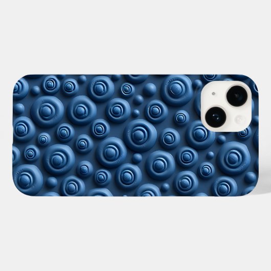 Deep Indigo Spiral iPhone Case Modern Design Case-Mate iPhoneケース (裏面 (横))