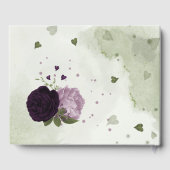 deep & light purple flowers greenery ゲストブック (裏面)