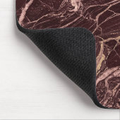 Deep Marble Red Contemporary Aesthetic Look マウスパッド (コーナー)