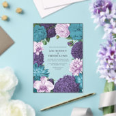 Deep Marine、Slate Orchid & Cloud Lilac ウェディング アクリル招待状 (インサイチュ (ウェディング))