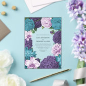 Deep Marine, Slate Orchid & Cloud Lilac Wedding アクリル招待状 (インサイチュ (ウェディング))