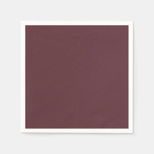 Deep Maroon Solid Color スタンダードカクテルナプキン (正面)