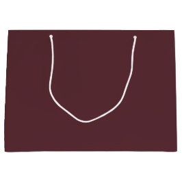 Deep Maroon Solid Color ラージペーパーバッグ