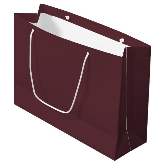 Deep Maroon Solid Color ラージペーパーバッグ (正面アングル)