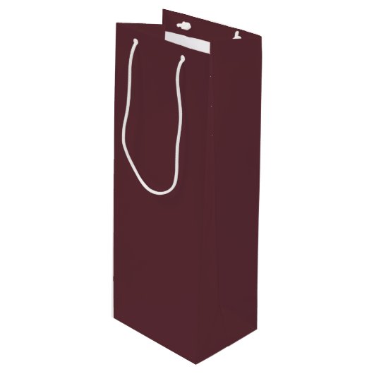 Deep Maroon Solid Color ワインギフトバッグ (正面アングル)