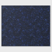 Deep Navy Blue Fine Dark Blue Glitter Pattern ラッピングペーパー (フラット)