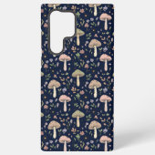 Deep Navy Fungi Seamless Pattern Moody Samsung Galaxyケース (裏面)