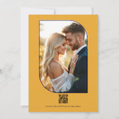 Deep Navy & Marigold Floral Mexican Fiesta Wedding 招待状 (裏面)