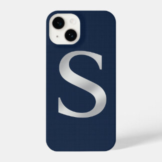 “Deep Navy Phone Cover with Center trendy iPhone 14ケース