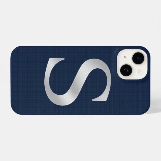 “Deep Navy Phone Cover with Center trendy iPhoneケース (裏面横)