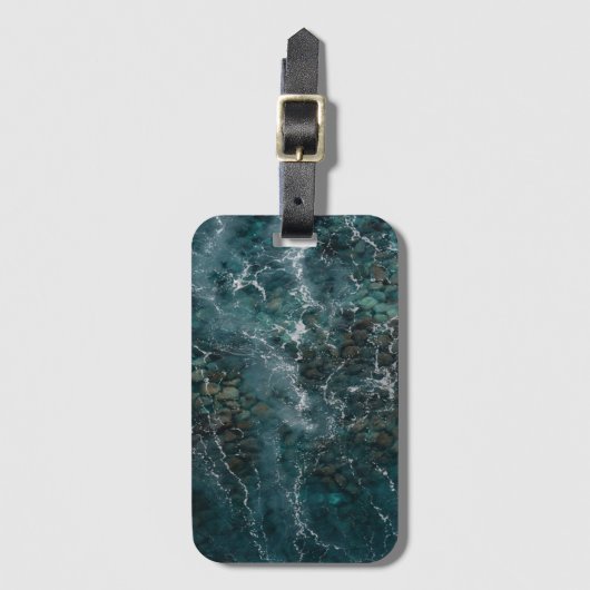 Deep Ocean Rock Texture ラゲッジタグ (正面縦)