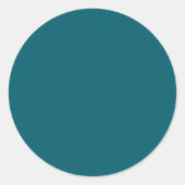 Deep Petrol Classic Round Sticker ラウンドシール (正面)