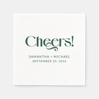 Deep Pine Decorative Serif 2 ウェディング Cheers スタンダードカクテルナプキン