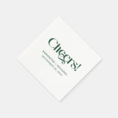 Deep Pine Decorative Serif 2 ウェディング Cheers スタンダードカクテルナプキン (角)