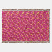 Deep Pink Double Bubble Pattern Throw Blanket スローブランケット (正面)