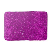 Deep Pink Glam Faux Glitter Pattern バスマット (正面)