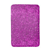 Deep Pink Glam Faux Glitter Pattern バスマット (正面縦)
