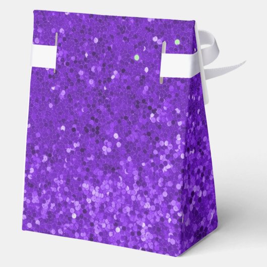 Deep Pink Glam Faux Glitter Pattern Favor Boxes フェイバーボックス (裏面)