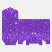 Deep Pink Glam Faux Glitter Pattern Favor Boxes フェイバーボックス (見開き)