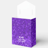 Deep Pink Glam Faux Glitter Pattern Favor Boxes フェイバーボックス (見開き)