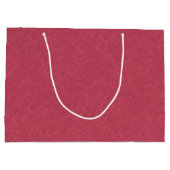 Deep pink  textured swirling  pattern ラージペーパーバッグ (裏面)