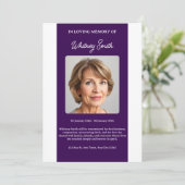 Deep Plum Celebration of Life Funeral Program プログラム (スタンド正面)