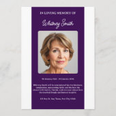 Deep Plum Celebration of Life Funeral Program プログラム (正面)