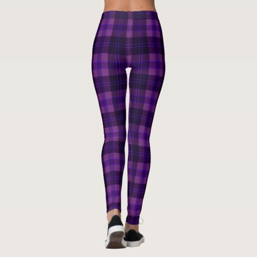 Deep Purple Black Modern Tartan レギンス (裏面)