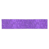 Deep Purple Glam Faux Glitter Pattern ショートテーブルランナー (横)