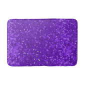 Deep Purple Glam Faux Glitter Pattern バスマット (正面)