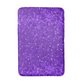 Deep Purple Glam Faux Glitter Pattern バスマット (正面縦)