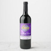 Deep Purple Lavender Marble Product Label Logo  ワインラベル (正面)