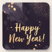 Deep Purple Strokes-New Year's Card コースター (正面)