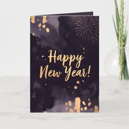 Deep Purple Strokes-New Year's Card シーズンカード (正面)