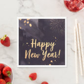 Deep Purple Strokes-New Year's Card スタンダードランチョンナプキン (インサイチュ)