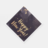 Deep Purple Strokes-New Year's Card スタンダードランチョンナプキン (角)