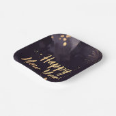 Deep Purple Strokes-New Year's Card ペーパープレート (傾斜あり)