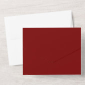 Deep Red 4 Green Pink Gold Christmas Trees Party  オールインワン招待状 (裏面)