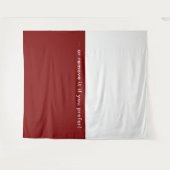 Deep Red and Classic White Elegant タペストリー (正面(横))