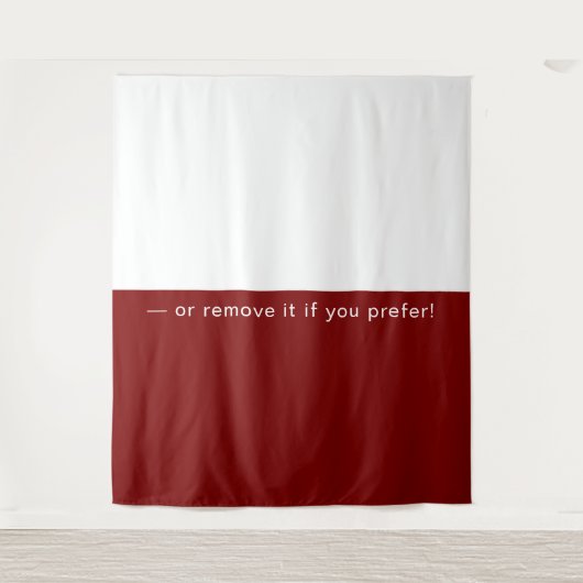 Deep Red and Classic White Elegant タペストリー (正面)
