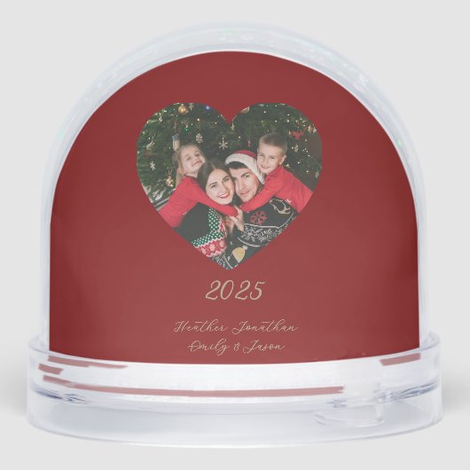 Deep Red and Gold Peace & Love Photo Christmas (裏面)