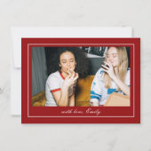 Deep Red Old Money Will You Be My Bridesmaid Card 招待状 (裏面)